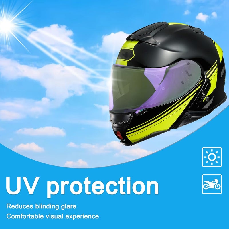 RIDLOG RF 1200 Motorcycle Helmet Visor for RF-1200 Visor Replacement CWR-1 Tinted Motorcycle Helmet Visor Compatible with RF1200 CWR-1 X14 Z7 X-Spirit (Purple) - Image 3